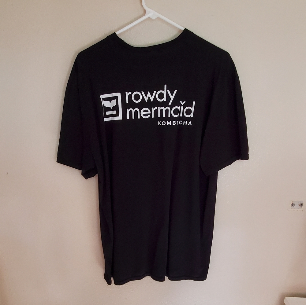 Rowdy Mermaid Kombucha Men's Large T-shirt Black
